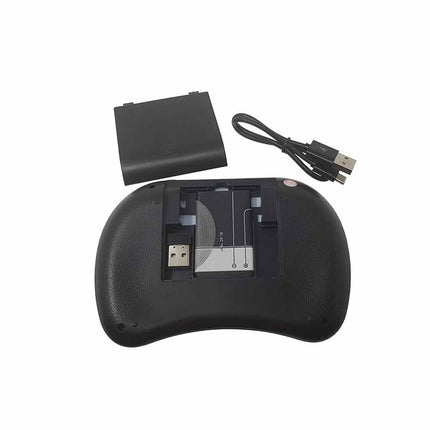 Mini tastiera wireless retroilluminata ricaricabile tastierino per smart tv mouse touch pad per tablet cellulare - enzoled