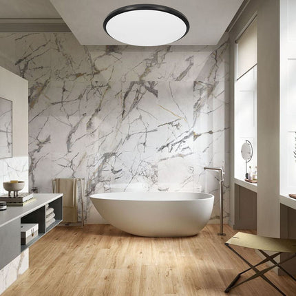 Plafoniera moderna a led a luce fredda 6500k con bordo nero da 20 40 e 60 watt varie dimensioni 30 40 e 50 cm - enzoled