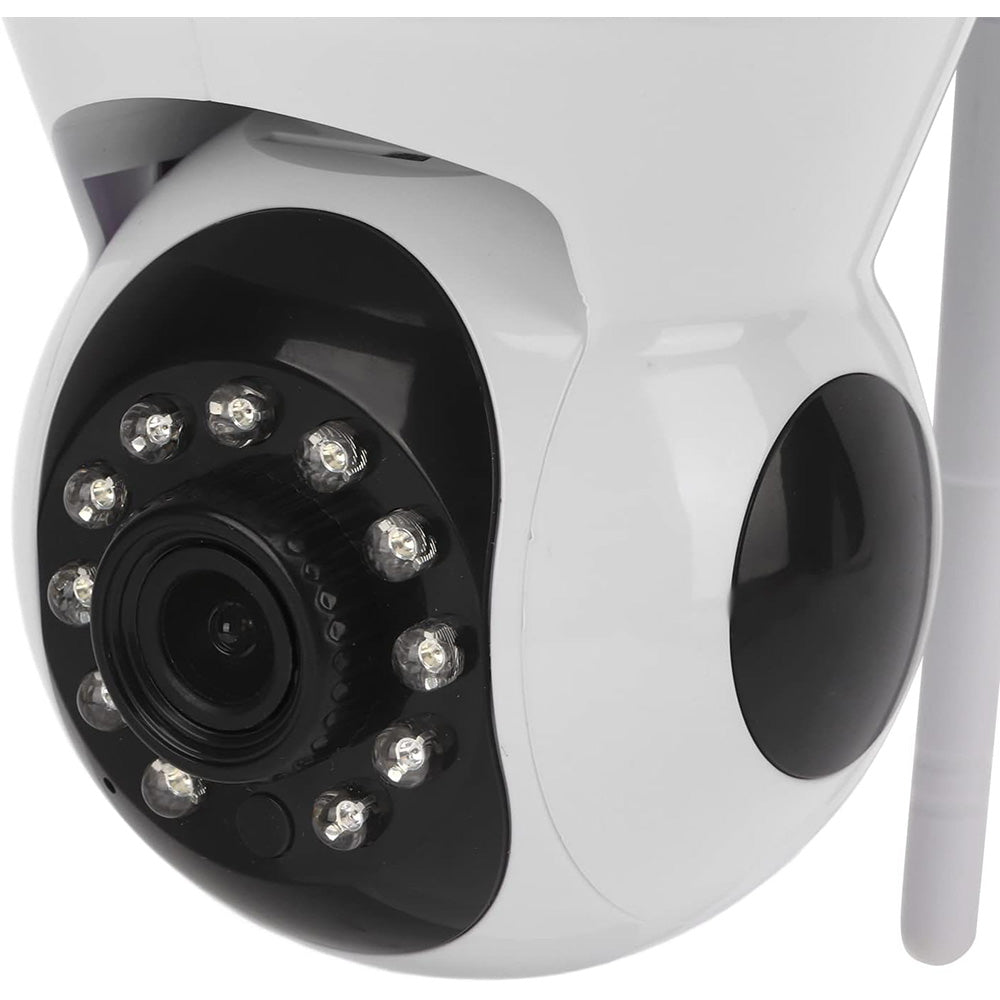 Telecamera IP motorizzata wireless hd 720p 3 antenne camera con connessione wifi o lan rj45 con microfono audio led infrarossi e registrazione su micro sd camera - enzoled