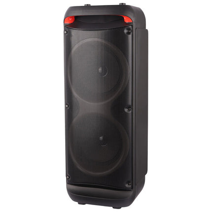 Cassa karaoke bluetooh 40 watt 2 microfoni e telecomando luci rgb