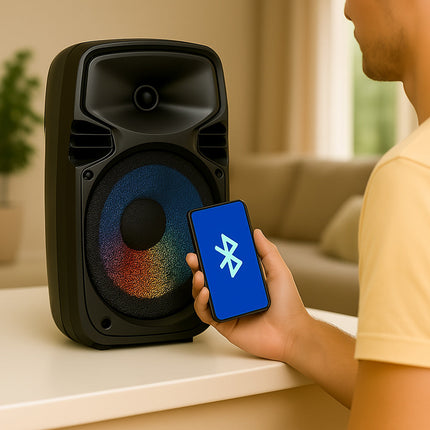 Cassa bluetooth TWS radio FM luci led RGB 10W ricaricabile USB/TF enzoled