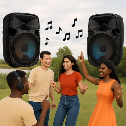 Cassa bluetooth TWS radio FM luci led RGB 10W ricaricabile USB/TF enzoled