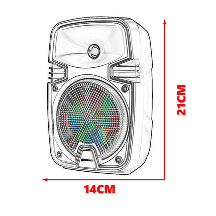 Cassa bluetooth TWS radio FM luci led RGB 10W ricaricabile USB/TF enzoled