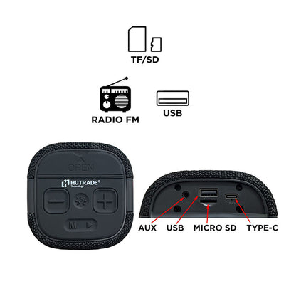 Cassa bluetooth 10W con rodio FM USB SD/TF/AUX ricaricabile IPX6 enzoled