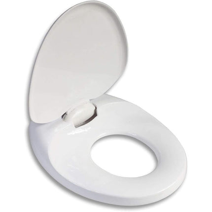 Copriwater universale bianco con adattatore riduttore per bambini