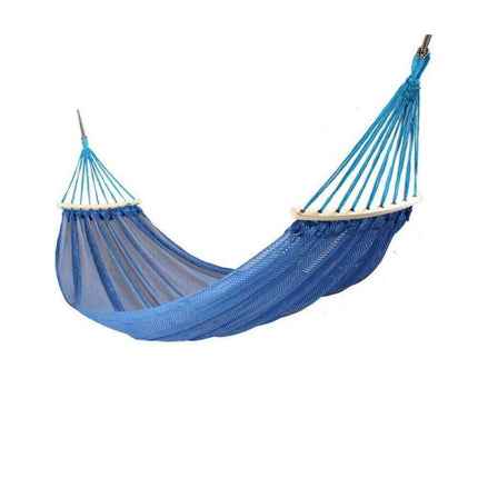 Amaca da giardino e da campeggio colorata in cotone con supporto in legno da appendere con sacca per il trasporto 185x135 cm - enzoled