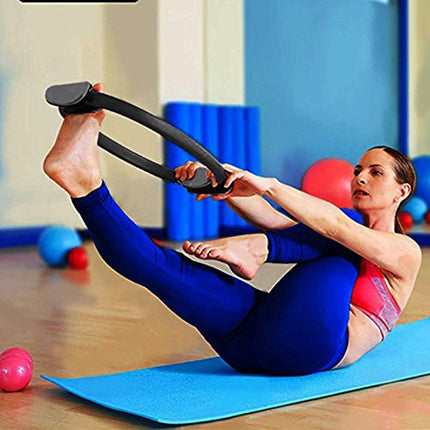 Anello da pilates 37 cm flessibile attrezzo fitness per muscoli addominali gambe braccia - enzoled