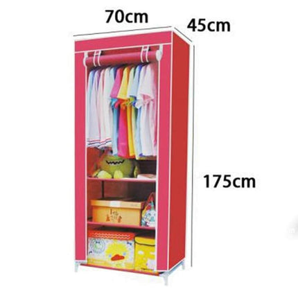 Guardaroba in Tessuto salvaspazio per Campeggio Organizer Armadio con Zip e scaffali 175X70x45 cm - enzoled