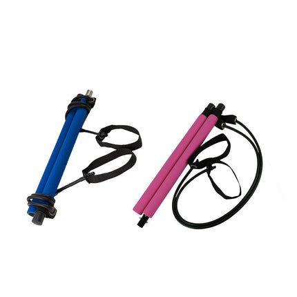 Barra da pilates portatile attrezzo allenamento fitness yoga asta bande di resistenza elastica - enzoled