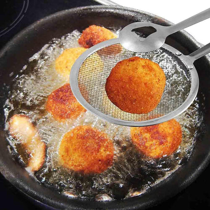 Pinza con colino scola frittura utensili da cucina pinzetta elimina olio in eccesso strizza e cola - enzoled