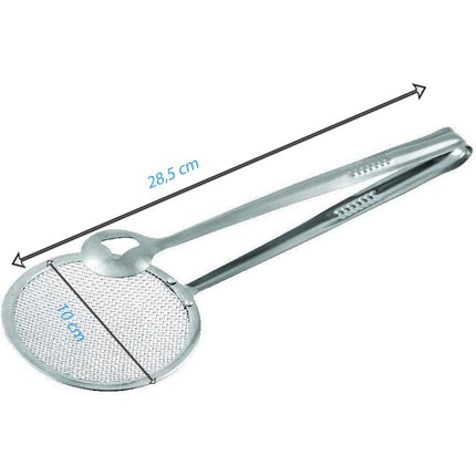 Pinza con colino scola frittura utensili da cucina pinzetta elimina olio in eccesso strizza e cola - enzoled