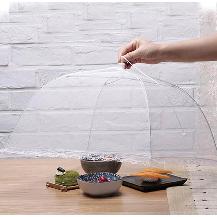 Set di 4 ombrellini coprivivande a Rete richiudibile Proteggi Cibo Copertura per Alimenti Anti Insetti Ø 60 cm Colori Assortiti - enzoled