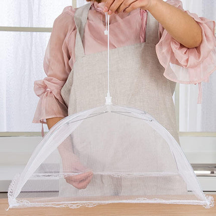 Set di 4 ombrellini coprivivande a Rete richiudibile Proteggi Cibo Copertura per Alimenti Anti Insetti Ø 60 cm Colori Assortiti - enzoled