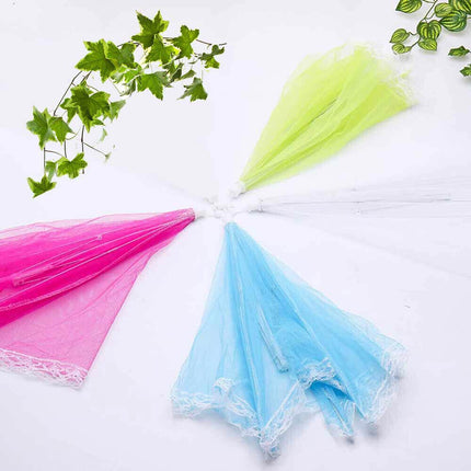 Set di 4 ombrellini coprivivande a Rete richiudibile Proteggi Cibo Copertura per Alimenti Anti Insetti Ø 60 cm Colori Assortiti - enzoled
