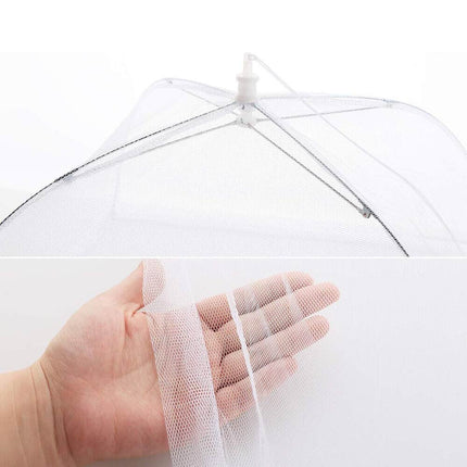 Set di 4 ombrellini coprivivande a Rete richiudibile Proteggi Cibo Copertura per Alimenti Anti Insetti Ø 60 cm Colori Assortiti - enzoled