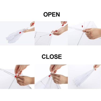 Set di 4 ombrellini coprivivande a Rete richiudibile Proteggi Cibo Copertura per Alimenti Anti Insetti Ø 60 cm Colori Assortiti - enzoled