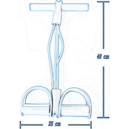 Elastico per esercizi di allenamento addominali 4 bande elastiche muscoli di braccia e gambe attrezzo fitness da palestra - enzoled