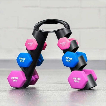 Espositore per pesi a tre ripiani a piramide portatile scaffale supporto porta manubri - enzoled