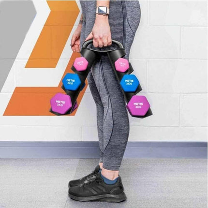 Espositore per pesi a tre ripiani a piramide portatile scaffale supporto porta manubri - enzoled