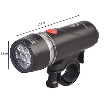 Fari per bicicletta fanali anteriore e posteriore a 5 led luce faro per bici - enzoled