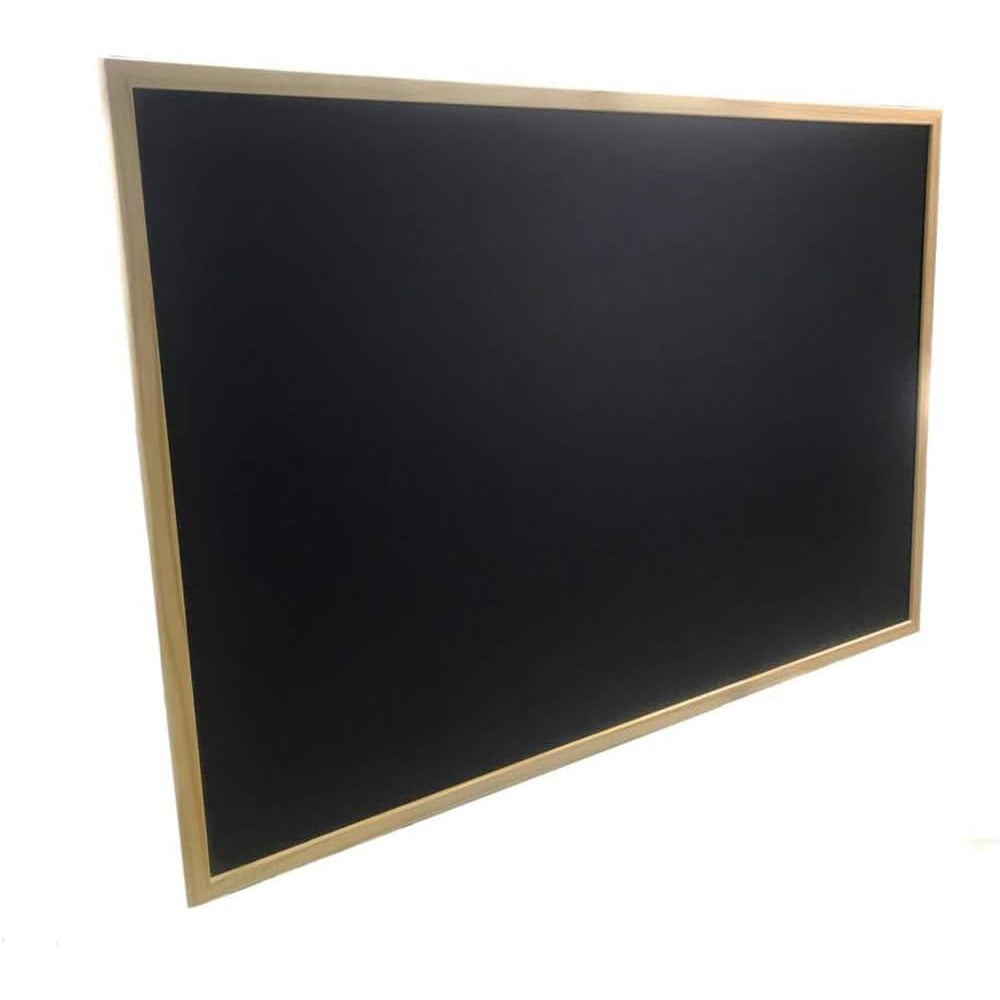 Lavagna con cornice in legno scrivibile con gesso gessetti gioco per bambini da scuola ufficio 60x90 cm - enzoled