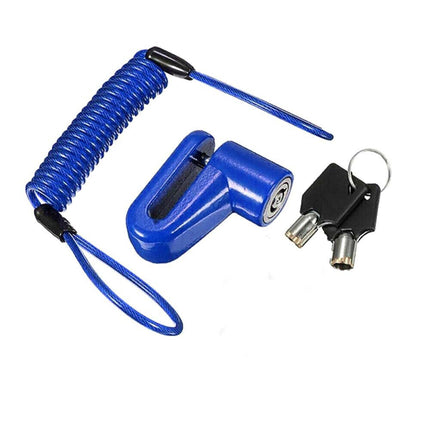 Lucchetto blocca freno a disco con cordino antifurto catena per bicicletta monopattino 2 chiavi - enzoled