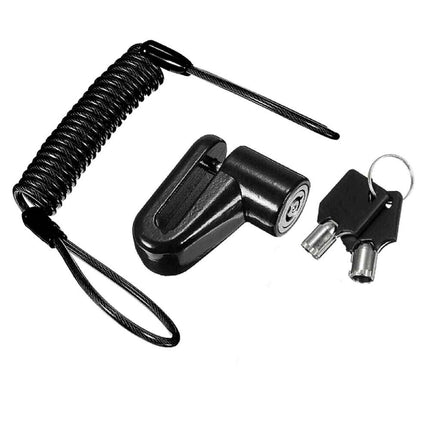 Lucchetto blocca freno a disco con cordino antifurto catena per bicicletta monopattino 2 chiavi - enzoled