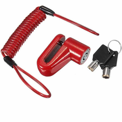 Lucchetto blocca freno a disco con cordino antifurto catena per bicicletta monopattino 2 chiavi - enzoled