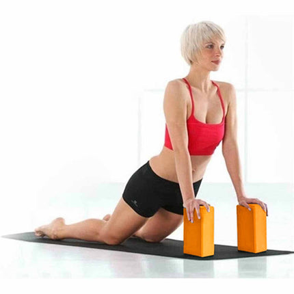 Mattoncini yoga 2 pezzi blocchi in schiuma eva blocco supporto per esercizi pilates stretching leggeri 120 gr - enzoled