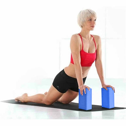 Mattoncini yoga 2 pezzi blocchi in schiuma eva blocco supporto per esercizi pilates stretching leggeri 120 gr - enzoled