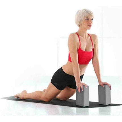 Mattoncini yoga 2 pezzi blocchi in schiuma eva blocco supporto per esercizi pilates stretching leggeri 120 gr - enzoled