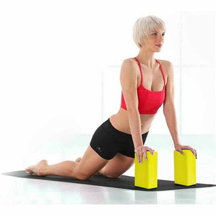 Mattoncini yoga 2 pezzi blocchi in schiuma eva blocco supporto per esercizi pilates stretching leggeri 120 gr - enzoled