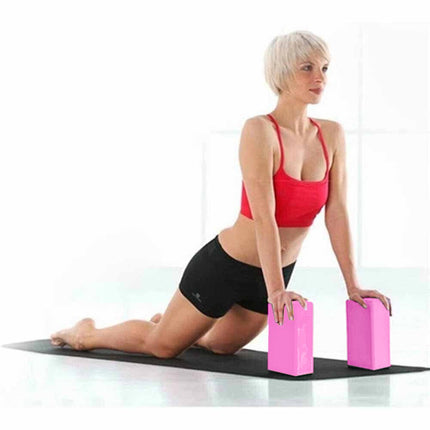 Mattoncini yoga 2 pezzi blocchi in schiuma eva blocco supporto per esercizi pilates stretching leggeri 120 gr - enzoled