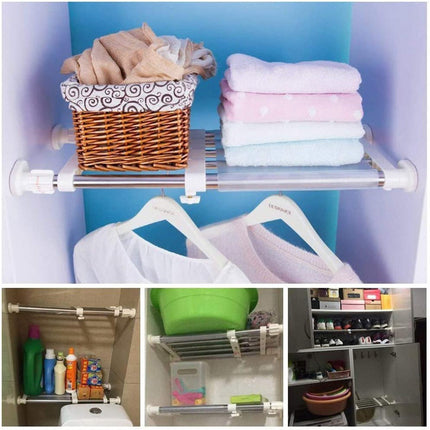 Mensola estensibile per armadio mobile scaffale regolabile telescopico stand varie dimensioni - enzoled