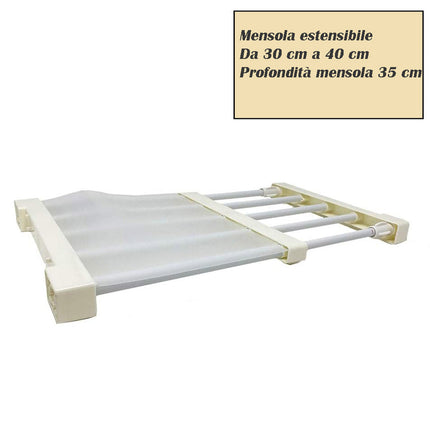 Mensola estensibile per armadio mobile scaffale regolabile telescopico stand varie dimensioni - enzoled