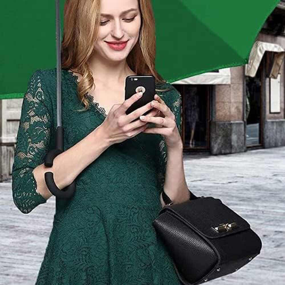 Ombrello inverso con apertura a scatto manico a C ombrelli al contrario reversibile per pioggia antisgocciolo vari colori - enzoled