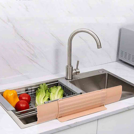 Paraspruzzi per lavandino da cucina estensibile con ventosa e adesivi protezione lavello per schizzi d’acqua - enzoled