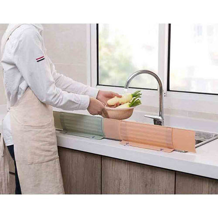 Paraspruzzi per lavandino da cucina estensibile con ventosa e adesivi protezione lavello per schizzi d’acqua - enzoled