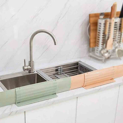 Paraspruzzi per lavandino da cucina estensibile con ventosa e adesivi protezione lavello per schizzi d’acqua - enzoled