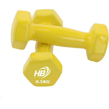 Pesi manubri da 0.5 kg Sport 2 pz 500 gr Manubrio Peso Allenamento riabilitazione Fitness Sport Dody duling giallo - enzoled