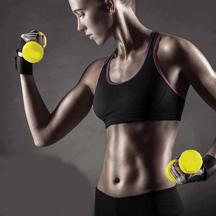 Pesi manubri da 0.5 kg Sport 2 pz 500 gr Manubrio Peso Allenamento riabilitazione Fitness Sport Dody duling giallo - enzoled