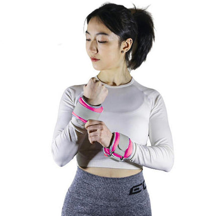 Coppia di pesi in sabbia regolabili per polso e caviglia per allenarsi da 0,5 0,750 1 1,5 Kg muscoli gambe e braccia fitness palestra sport rosa - enzoled