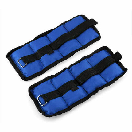 Coppia di pesi in sabbia regolabili per polso e caviglia per allenarsi da 0,5 1 1,5 2 2,5 Kg muscoli gambe e braccia fitness palestra sport - enzoled