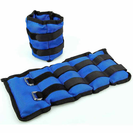 Coppia di pesi in sabbia regolabili per polso e caviglia per allenarsi da 0,5 1 1,5 2 2,5 Kg muscoli gambe e braccia fitness palestra sport - enzoled