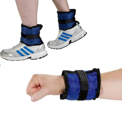 Coppia di pesi in sabbia regolabili per polso e caviglia per allenarsi da 0,5 1 1,5 2 2,5 Kg muscoli gambe e braccia fitness palestra sport - enzoled