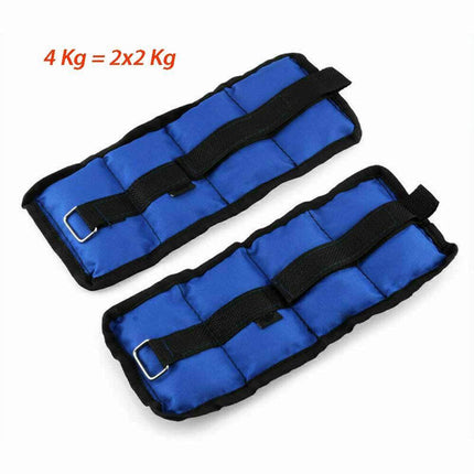 Coppia di pesi in sabbia regolabili per polso e caviglia per allenarsi da 0,5 1 1,5 2 2,5 Kg muscoli gambe e braccia fitness palestra sport - enzoled