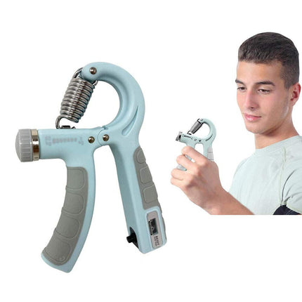 Pinza mano Hand Grip con resistenza regolabile da 5 a 60 kg con contatore serie presa antiscivolo per allenamento avambraccio muscoli di braccia attrezzo fitness - enzoled