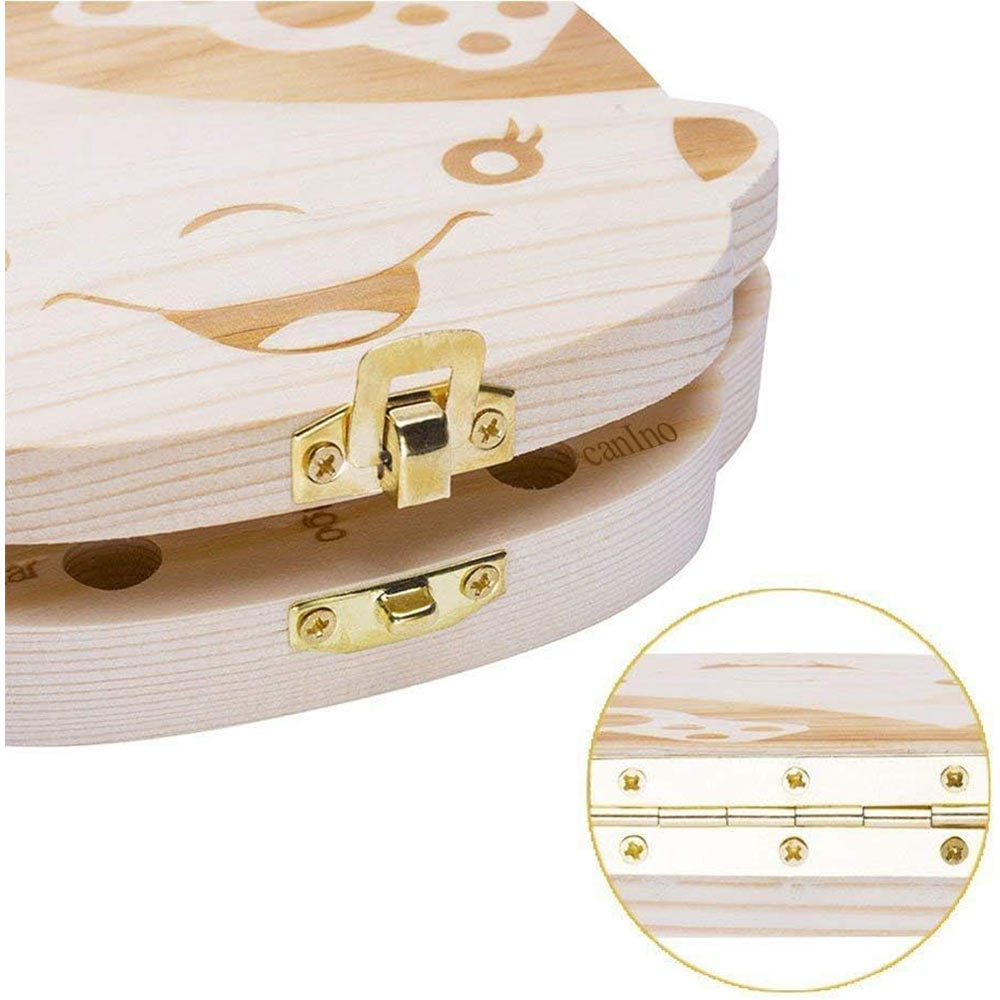 Scatoletta porta dentini da latte cofanetto legno scatola porta denti ombelico per femminuccia idea regalo - enzoled
