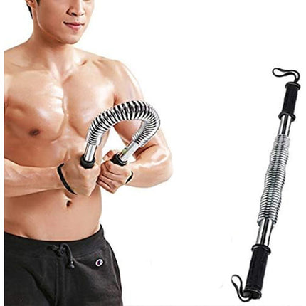 Power Twister Manubrio Flessibile a Molla 30 40 50 60 kg Barra di Potenza per Sport Palestra Allenamento pettorali e Braccia Body Building - enzoled