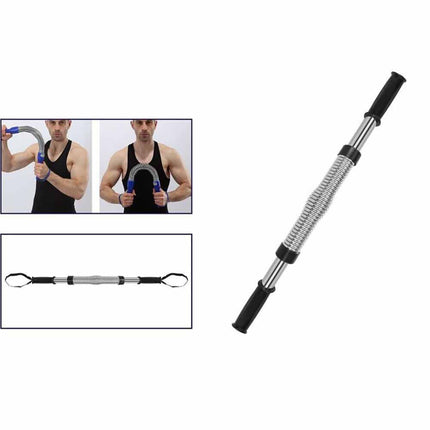 Power Twister Manubrio Flessibile a Molla 30 40 50 60 kg Barra di Potenza per Sport Palestra Allenamento pettorali e Braccia Body Building - enzoled